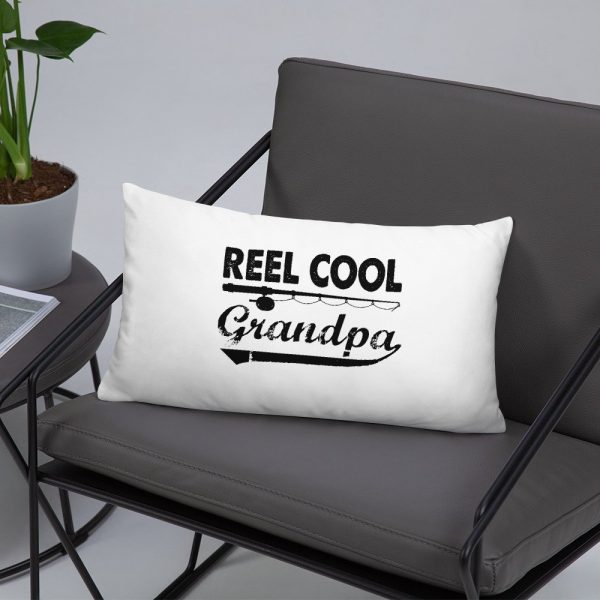 Fishing Reel Cool Grandpa T-Shirt Father's Day Gifts Father Love Fishing Granpa's Birthday Gift Ideas Basic Pillow