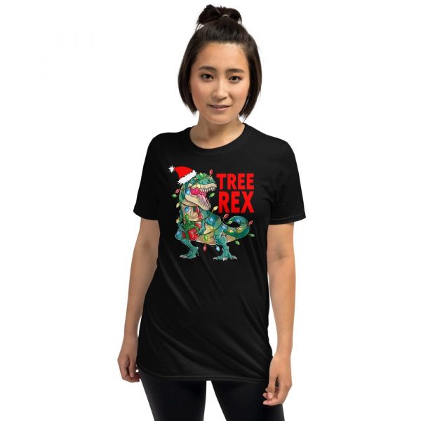 Christmas Dinosaur Tree Rex Pajamas , Tree Rex, T-Rex , Xmas Gifts Short-Sleeve Unisex T-Shirt