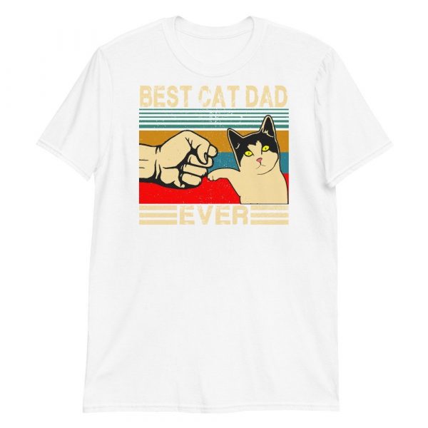 Best Cat Dad Ever  Funny Cat Daddy Father Day Gift Short-Sleeve Unisex T-Shirt