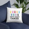 Lets fight cancer Basic Pillow