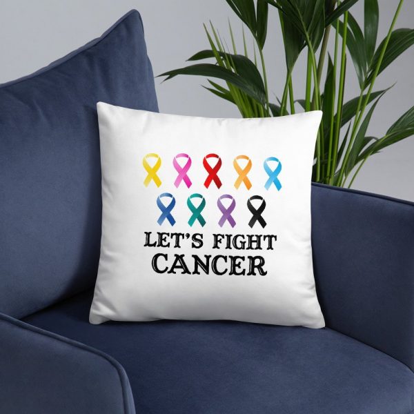 Lets fight cancer Basic Pillow