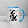 That What I Do I Pet Dogs I Play Guitars & I Know Things Mug with Color Inside