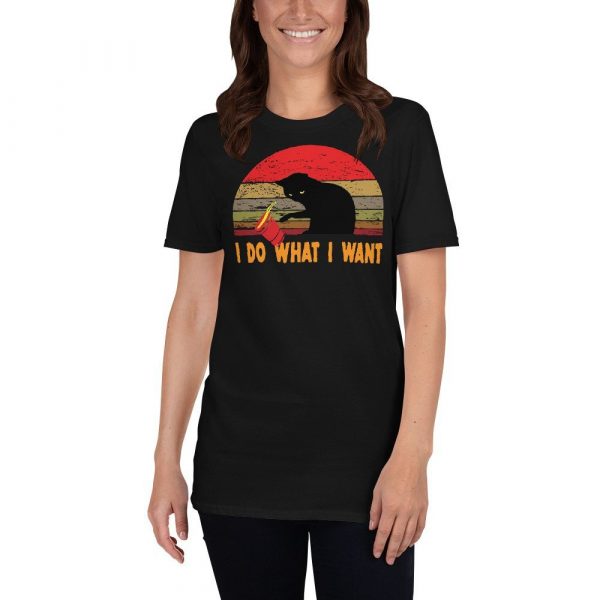 I Do What I Want cat lover Short-Sleeve Unisex T-Shirt