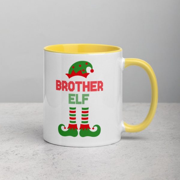 Christmas Brother Elf Mug with Color Inside