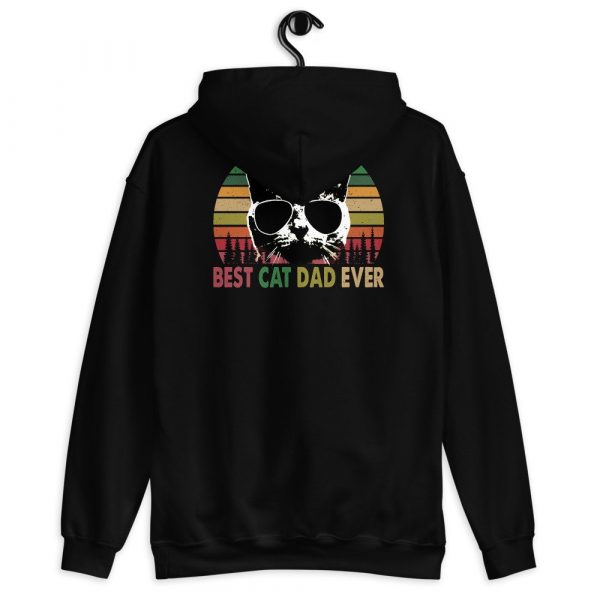 Best Cat Dad Ever Vintage Retro Cat Father's day Unisex Hoodie
