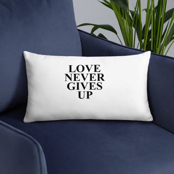 Love Never Gives Up Basic Pillow