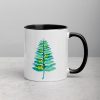 Christmas insect Lover Xmas Dragonfly Christmas Tree Mug with Color Inside