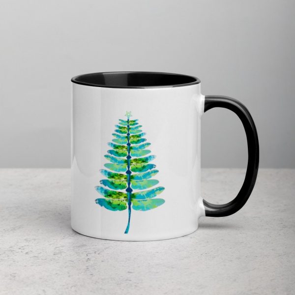 Christmas insect Lover Xmas Dragonfly Christmas Tree Mug with Color Inside