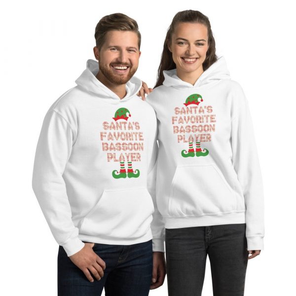 Santa's Favorite Bassoon Player Funny Christmas Gift Unisex Hoodie