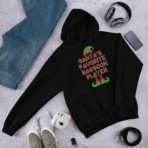 Santa's Favorite Bassoon Player Funny Christmas Gift Unisex Hoodie