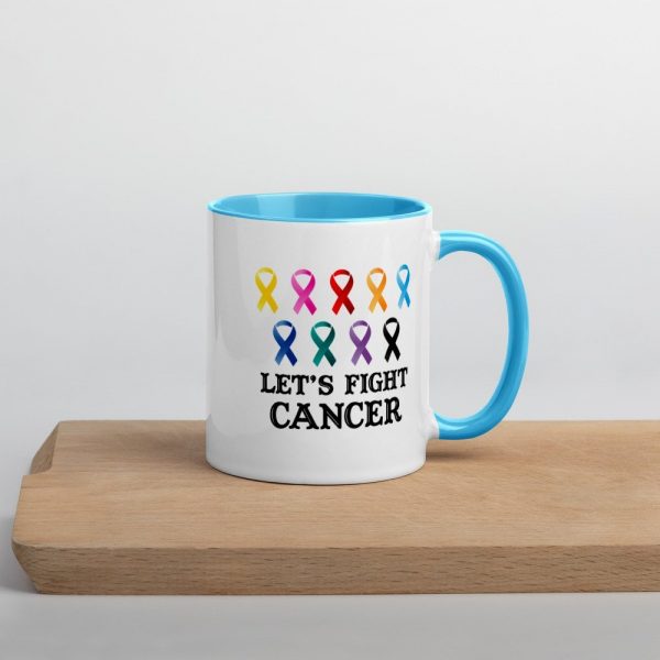 Lets fight cancer Mug with Color Inside