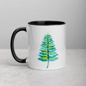 Christmas insect Lover Xmas Dragonfly Christmas Tree Mug with Color Inside