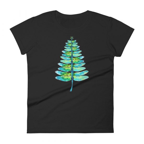 Christmas insect Lover Xmas Dragonfly Christmas Tree Women's short sleeve t-shirt