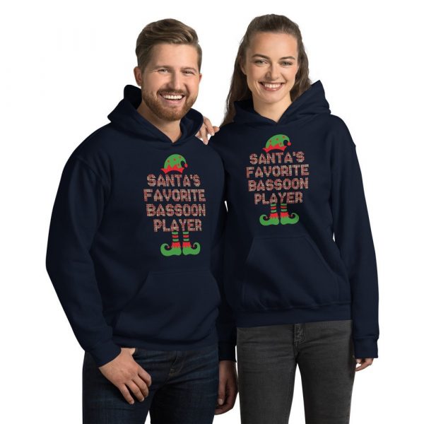 Santa's Favorite Bassoon Player Funny Christmas Gift Unisex Hoodie
