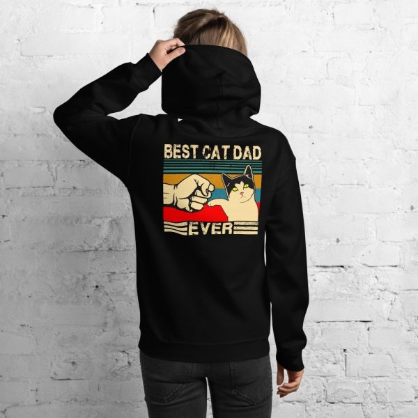 Best Cat Dad Ever  Funny Cat Daddy Father Day Gift Unisex Hoodie