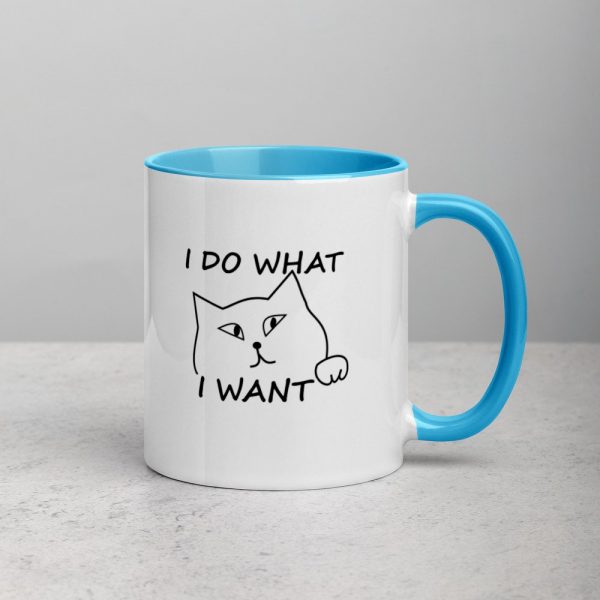 I do what I want with my cat Mug with Color Inside