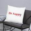 Be Happy Smiley Basic Pillow