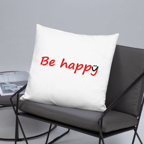 Be Happy Smiley Basic Pillow