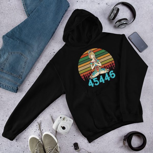 45446 Beige AF 45% against 45 Yoga Namaste Unisex Hoodie
