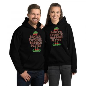 Santa's Favorite Bassoon Player Funny Christmas Gift Unisex Hoodie