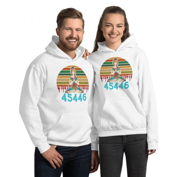 45446 Beige AF 45% against 45 Yoga Namaste Unisex Hoodie