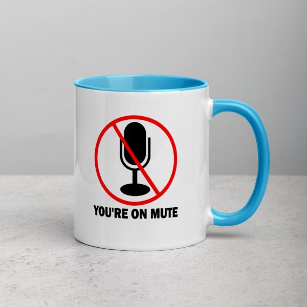 You’re on mute Mug with Color Inside