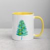 Christmas insect Lover Xmas Dragonfly Christmas Tree Mug with Color Inside