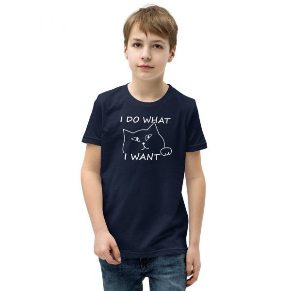 I do what I want with my cat Youth Short Sleeve T-Shirt