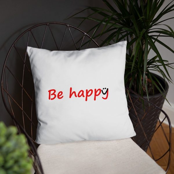Be Happy Smiley Basic Pillow