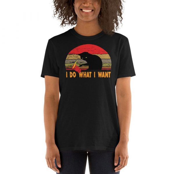 I Do What I Want cat lover Short-Sleeve Unisex T-Shirt