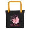 Faith Hope Love Breast Cancer Awareness Flower Pink Tote bag