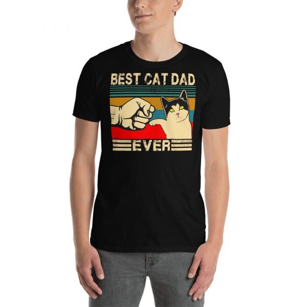 Best Cat Dad Ever  Funny Cat Daddy Father Day Gift Short-Sleeve Unisex T-Shirt