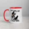 That What I Do I Pet Dogs I Play Guitars & I Know Things Mug with Color Inside