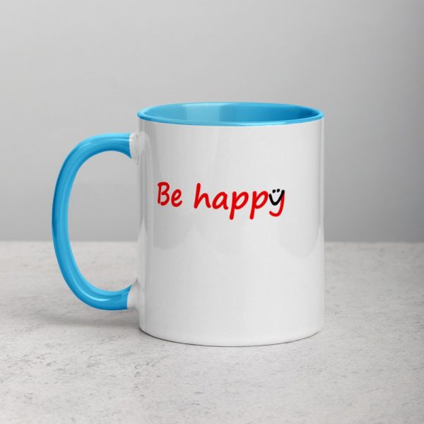 Be Happy Smiley Mug with Color Inside