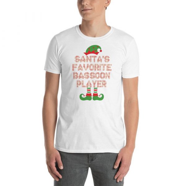 Santa's Favorite Bassoon Player Funny Christmas Gift Short-Sleeve Unisex T-Shirt