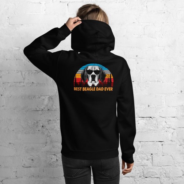 Vintage Best Beagle Dad Ever Shirt Funny Dog Daddy T-shirt Retro Sunrise Dogs Owner Sun Glasses Tee Father’s Day Gift IdeasUnisex Hoodie