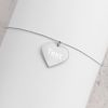 Customized Engraved Silver Heart Necklace Necklace Customized Name Engraved Silver Heart Necklace