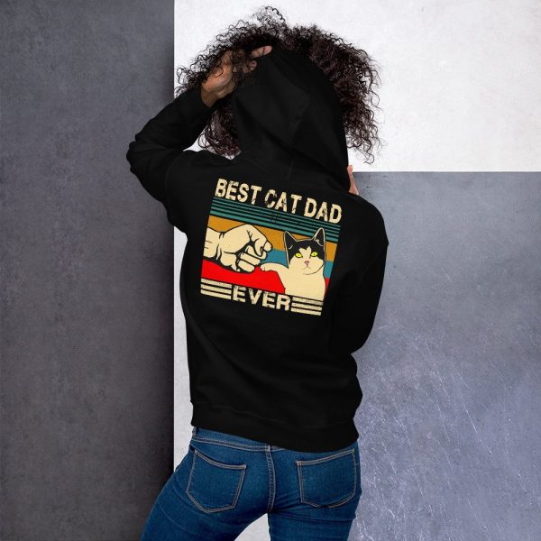 Best Cat Dad Ever  Funny Cat Daddy Father Day Gift Unisex Hoodie