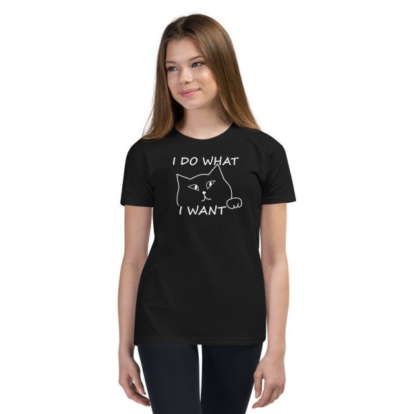 I do what I want with my cat Youth Short Sleeve T-Shirt