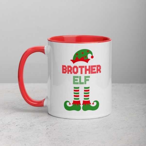 Christmas Brother Elf Mug with Color Inside