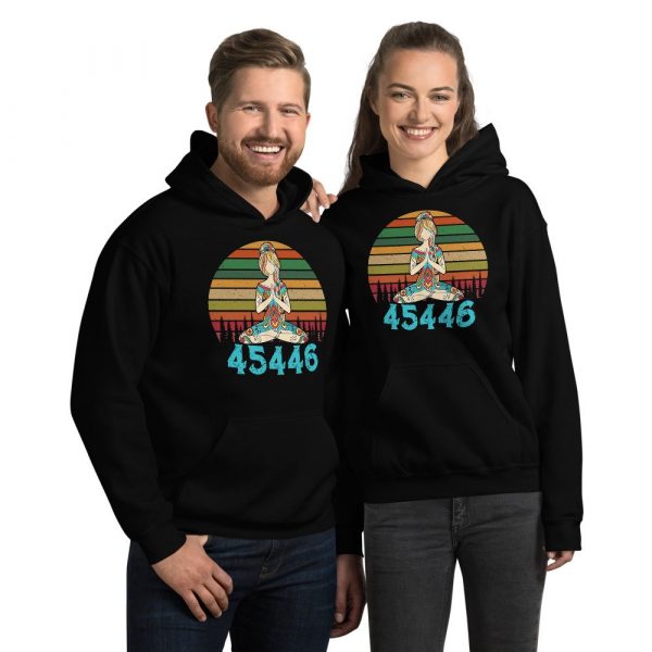 45446 Beige AF 45% against 45 Yoga Namaste Unisex Hoodie
