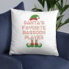 Santa's Favorite Bassoon Player Funny Christmas Gift Basic Pillow
