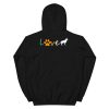 Love Blue Heeler Gift Red Australian Cattle Dog Paw Print Unisex Hoodie
