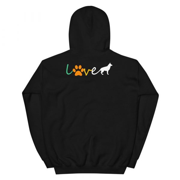 Love Blue Heeler Gift Red Australian Cattle Dog Paw Print Unisex Hoodie