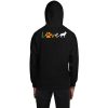 Love Blue Heeler Gift Red Australian Cattle Dog Paw Print Unisex Hoodie