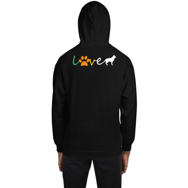 Love Blue Heeler Gift Red Australian Cattle Dog Paw Print Unisex Hoodie