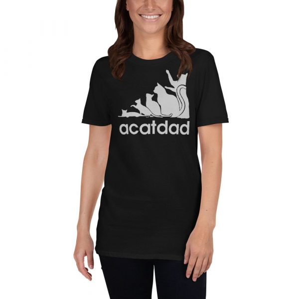 Acatdad Shirt Funny Cat Dad T-shirt Best Cats Dad Ever Tee Kitty Kitten Daddy Lovers Men Father's Day Gift For Him From Son Daughter Wife Short-Sleeve Unisex T-Shirt
