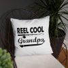 Fishing Reel Cool Grandpa T-Shirt Father's Day Gifts Father Love Fishing Granpa's Birthday Gift Ideas Basic Pillow