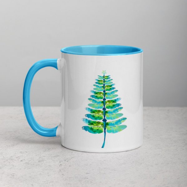 Christmas insect Lover Xmas Dragonfly Christmas Tree Mug with Color Inside