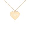 Customized Engraved Silver Heart Necklace Necklace Customized Name Engraved Silver Heart Necklace